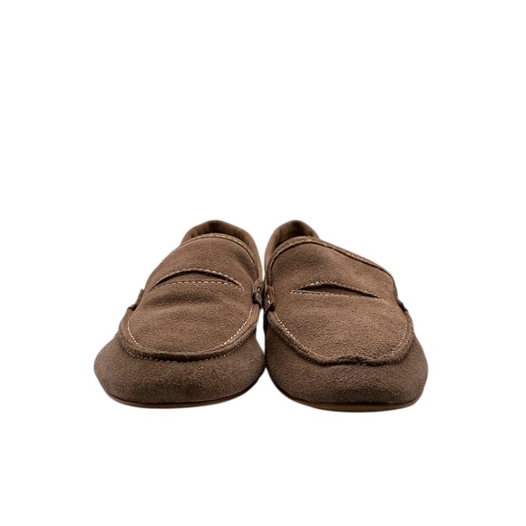 ZARA Tan Suede Penny Loafers - Picture 5 of 9